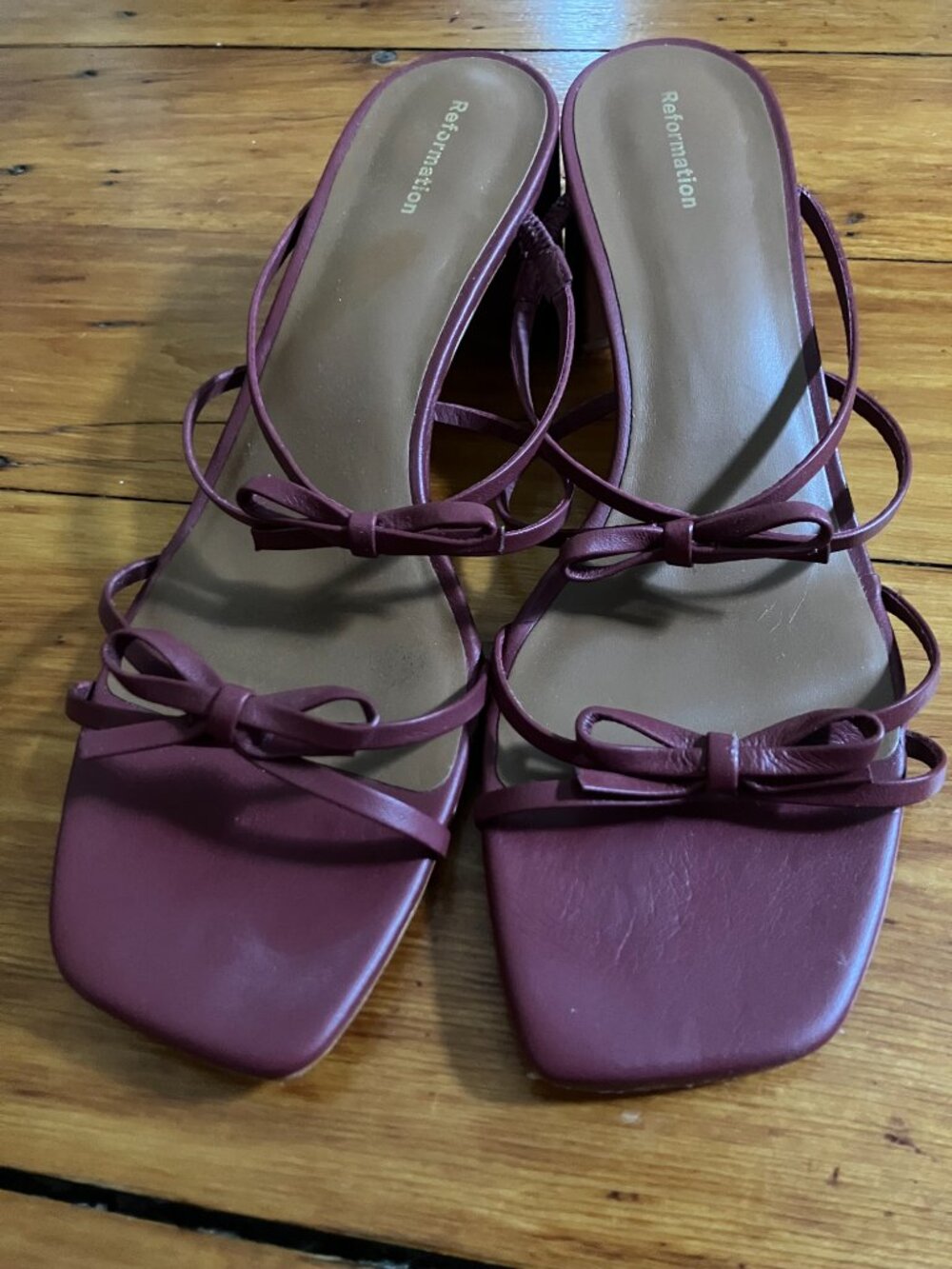Reformation Elodie Bow Block Heel Sandals - Picture 3 of 7